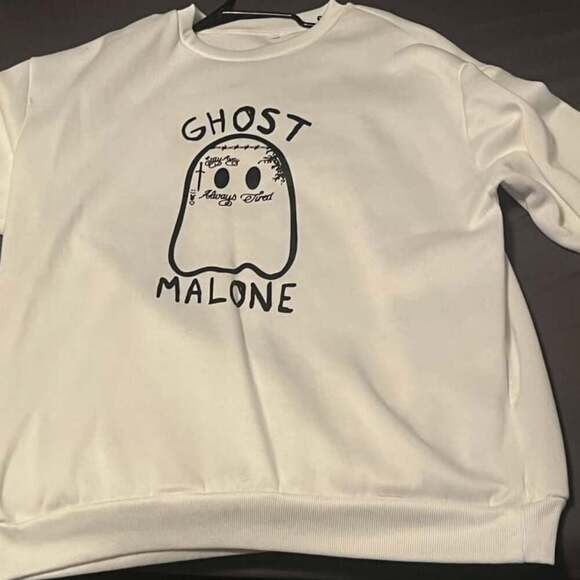 Funny Ghosty Ghost Malone Sweatshirt - Picture 1 of 2